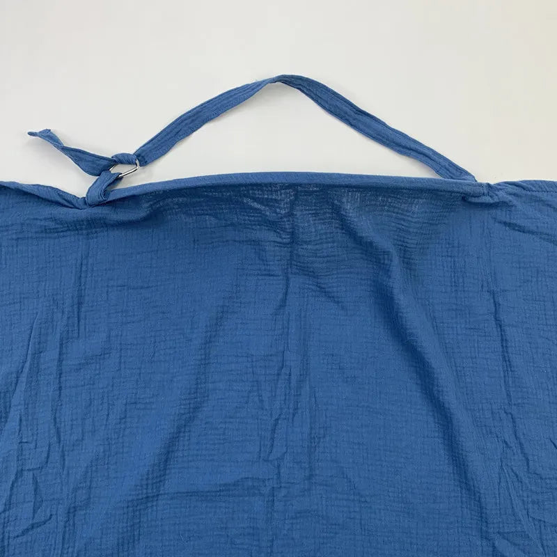 Nursing Cover for Breastfeeding Lightweight Breathable Cotton Blend Shawl with Open Neckline, Full Modesty & Compact Carry Pouch