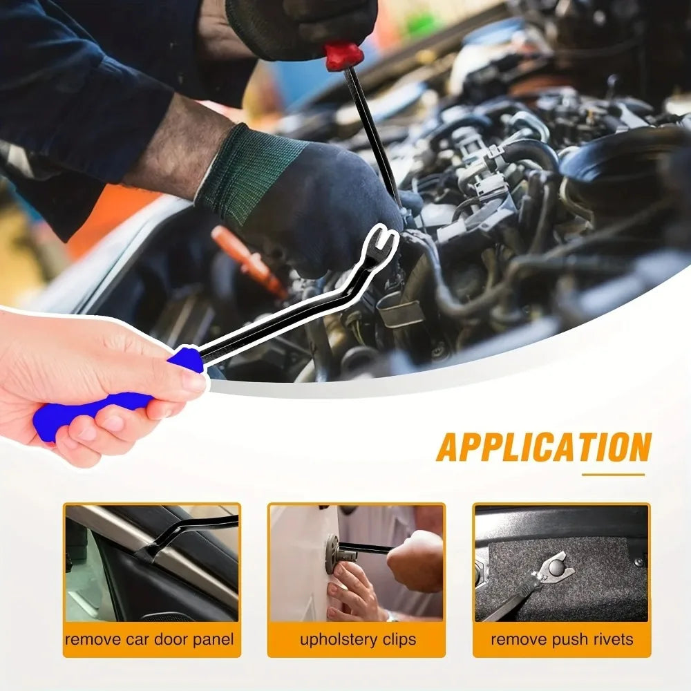 19Pcs Trim Removal Tool Set Clip Plier Upholstery Remover Nylon Car Panel Removal Set with Portable Storage Bag