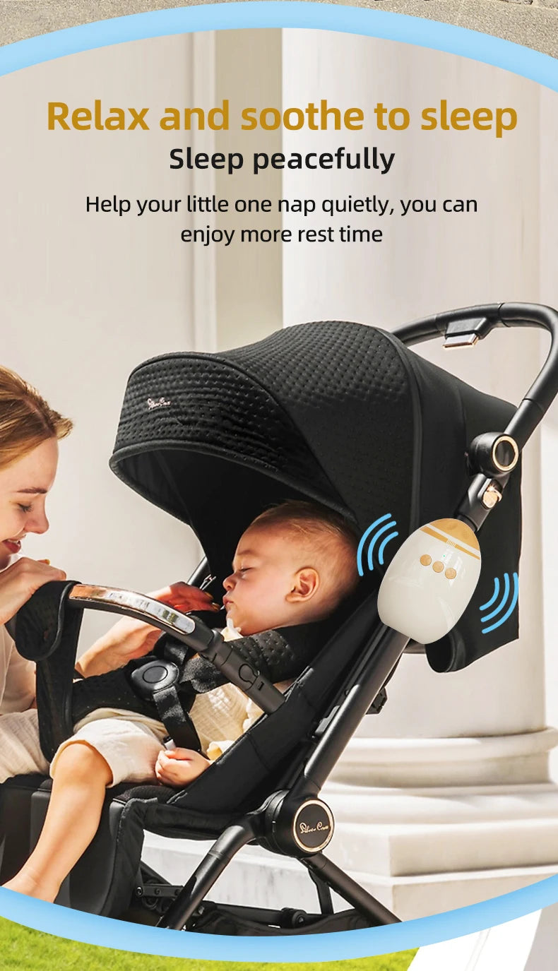 Portable Baby Stroller Rocker Accessories Automatic Infant Swing Sleep Soother with White Noise Baby Shaker Sleep Aid Device