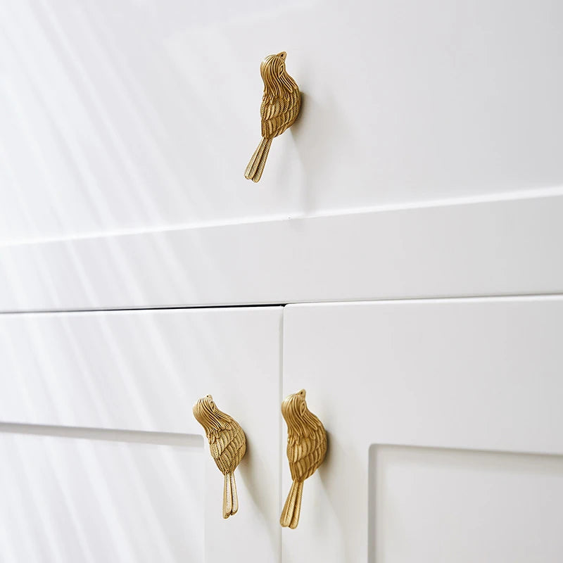 Cabinet Handles Brushed Brass Kitchen Knobs European style minimalist solid brass cabinet DIY pull handle classical luxury drawer gold knob cabinet door long handle