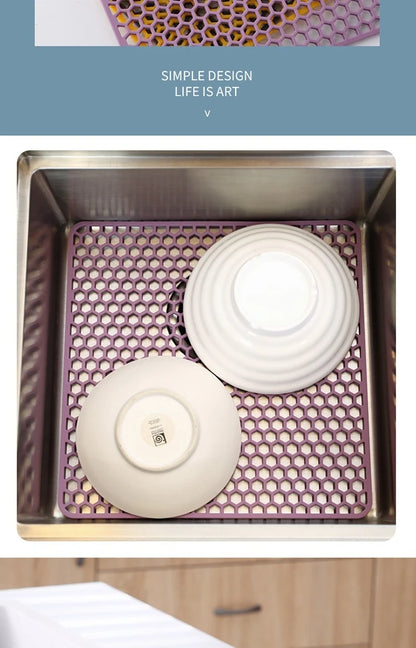 Silicone Sink Protector, Heat Resistant Non-slip Dishwasher Suitable, Large Mat for Bottom of Farmhouse Kitchen Stainless Steel Sink