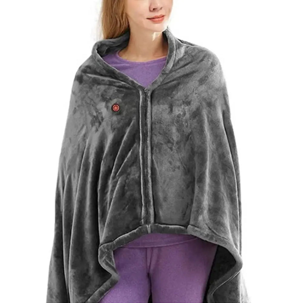 Electric Heated Blanket Throw 150''x80'' USB Electric Heated Blanket 3 Heating Levels Fleece Heated Blanket Portable Body Warmer Blanket for Household and Office