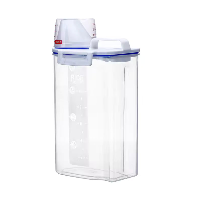 Portable Cat Dog Food Storage Container with Upgraded Large Spout and Cup Dispenser for Small Large Animal Kibble, Pet Bird snack, Oatmeal, Rice, Flour, Brown Sugar