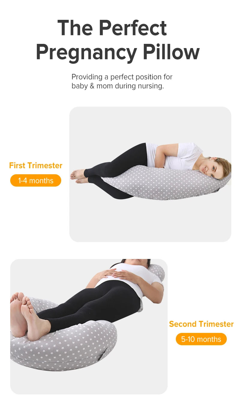 AnGku 70.9*51.2*13.8 Inches Pregnancy Pillow Removable Pillow for Pregnant Women 2PCS Nursing Pillow Breastfeeding Cushion