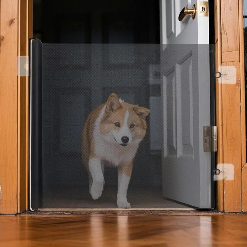 No Drilling Retractable Baby Gate Tall Mesh Baby Gate Extends Up To Wide Retractable Gate For Kids Pets Retractable Dog Gates