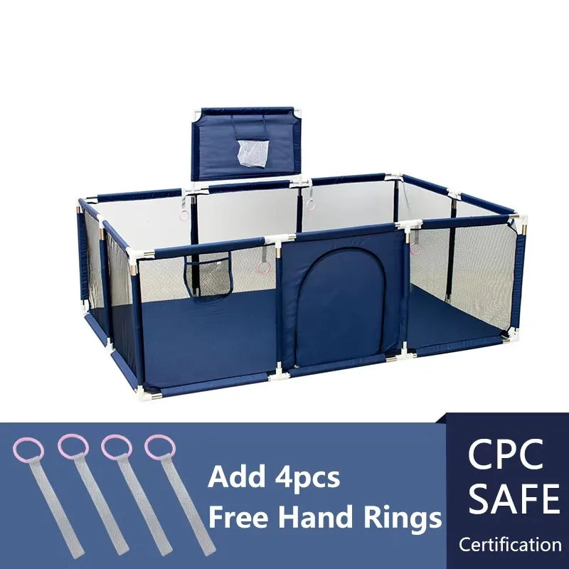 Playpens for Baby with Pull Rings Indoor Baby Playground Kids Balls Pool  Activity Fence Baby Games Park Child Safety Barrier