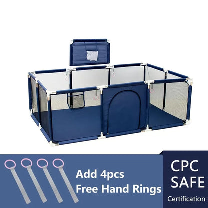 Playpens for Baby with Pull Rings Indoor Baby Playground Kids Balls Pool  Activity Fence Baby Games Park Child Safety Barrier
