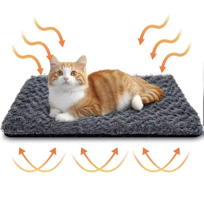Winter Self-Heating Pet Pad Blanket for Dogs Cats, No Electricity Thermal Mat with Anti-Slip BottomWarm Cushion for Puppy Kitten