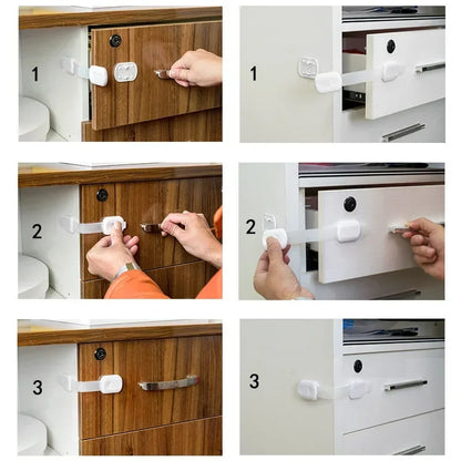No Drill Furniture Anchors for Baby Proofing, Anti-Tip Adjustable Straps, Strong Adhesive Backing 12 pcs