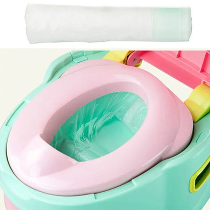 5 Roll/50 Pcs Universal Potty Training Toilet for Seat Bin Bags Travel Potty Liners Potty Diaper Bags Potty Training