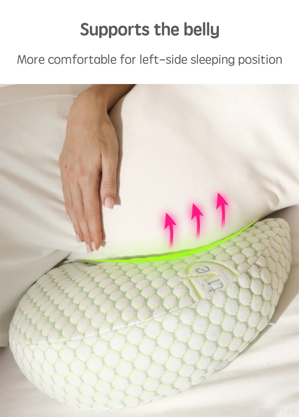 Pregnancy Pillow - Full Body Maternity Support for Back & HIPS, Soft Sleeping Pillow with Removable Cover, Comfort for Side Sleepers and Pregnancy