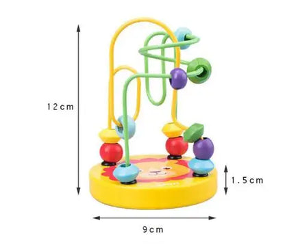 Montessori Baby Toys Wooden Roller Coaster Bead Maze Toddler Early Learning Educational Puzzle Math Toy for Children 1 2 3 Years