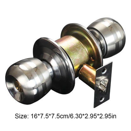 Door Knobs,Privacy Door Knob with Lock, Interior Doorknobs Silver, Keyless Door Locks Set for Bedrooms Bathrooms, Reversible for Left/Right Door Handle