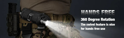 Tactical Flashlight 1200 High Lumen Duty Belt Flashlight for Law Enforcement, Premium Police Flashlight with Holster for Duty Belt,led Flashlight Gifts
