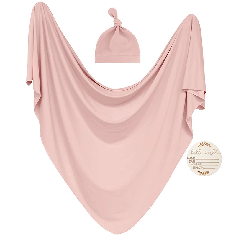 Swaddle Blanket with Hats Sleep Swaddle for Baby Boy Girl Newborn Sacks Soft Cotton Wearable