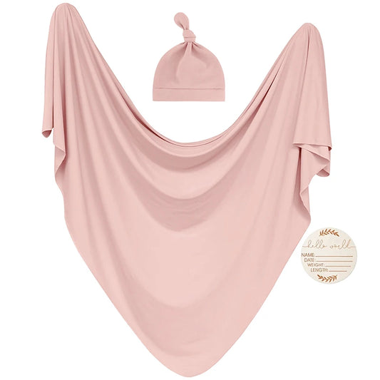 Swaddle Blanket with Hats Sleep Swaddle for Baby Boy Girl Newborn Sacks Soft Cotton Wearable