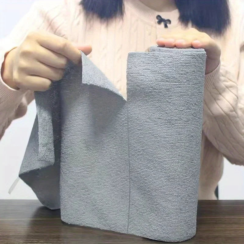 1 Roll/20pcs Reusable Microfiber Cleaning Wipes - High Absorbency, Durable & Machine Washable Kitchen Towels for Dishes
