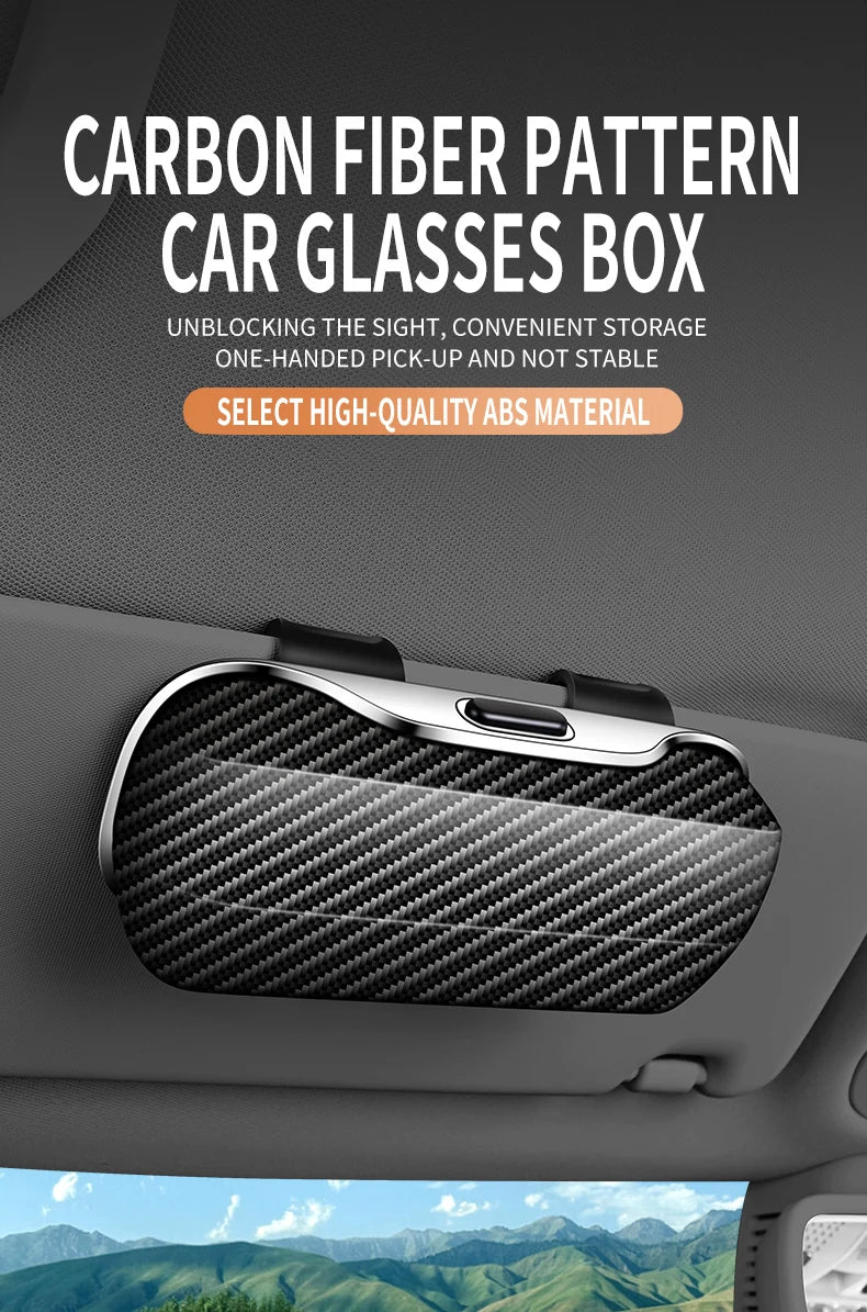 Car Glasses Box Portable Car Sunglasses Holder In The Car Driving Glasses Holder Eyeglass Case Sun Visor Car Lenses Holder