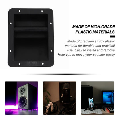 2pcs Portable Speaker Cabinet Handle Replacement Speaker Cabinet Strap Handle Speaker side handle replacement durable Recessed