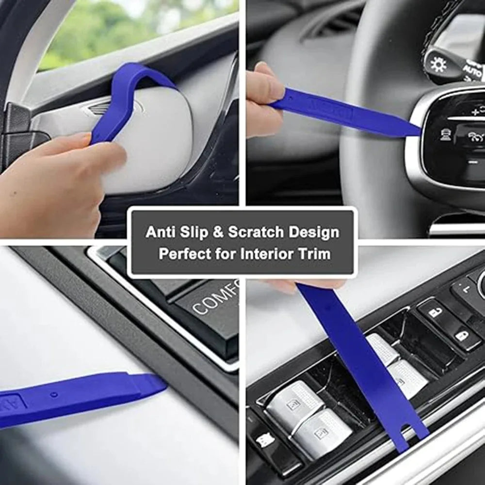 19Pcs Trim Removal Tool Set Clip Plier Upholstery Remover Nylon Car Panel Removal Set with Portable Storage Bag