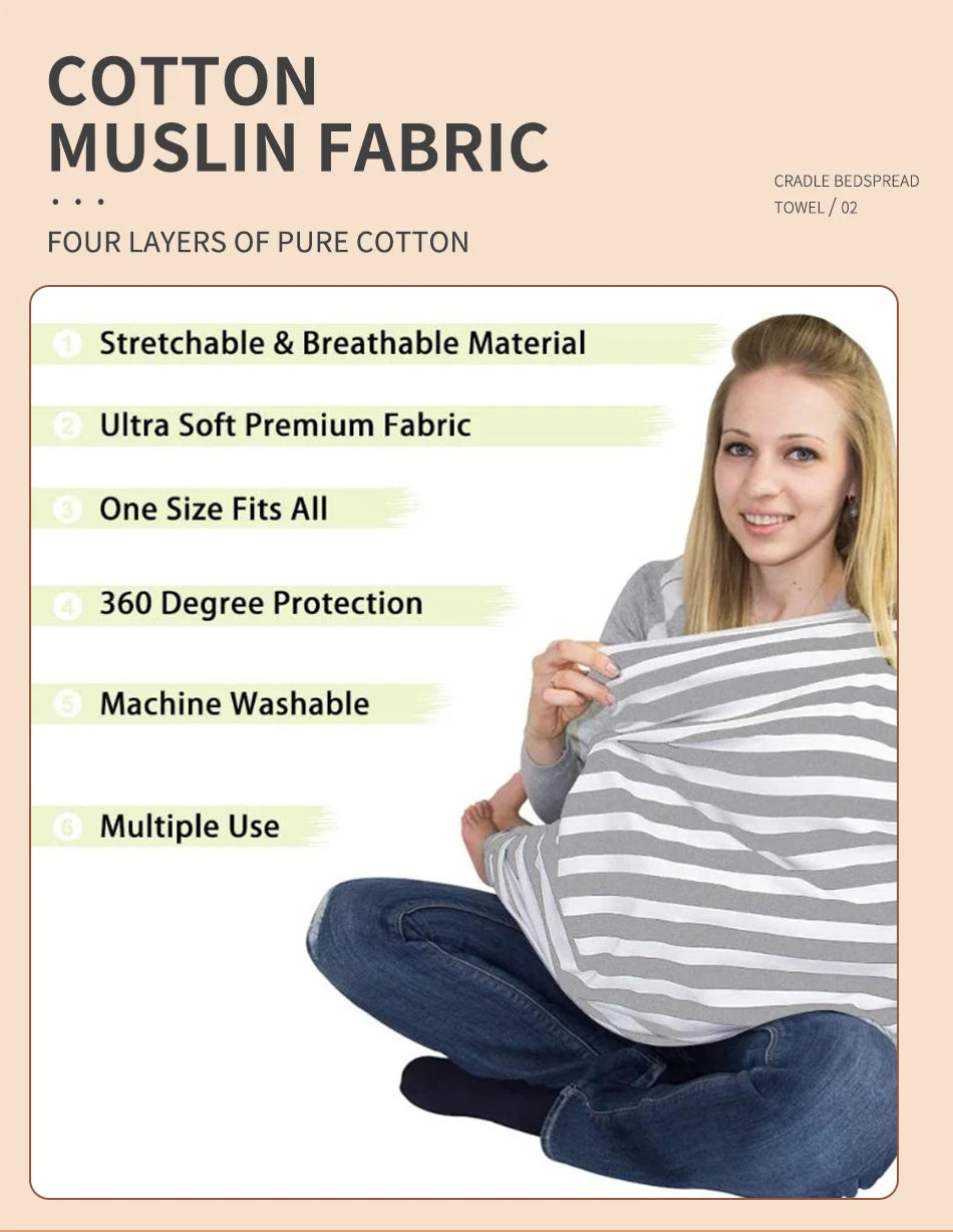 Happyflute Mum Universal Nursing Scarf Breastfeeding Privacy Cover Infant Car Seat & Stroller Baby Feeding Cover