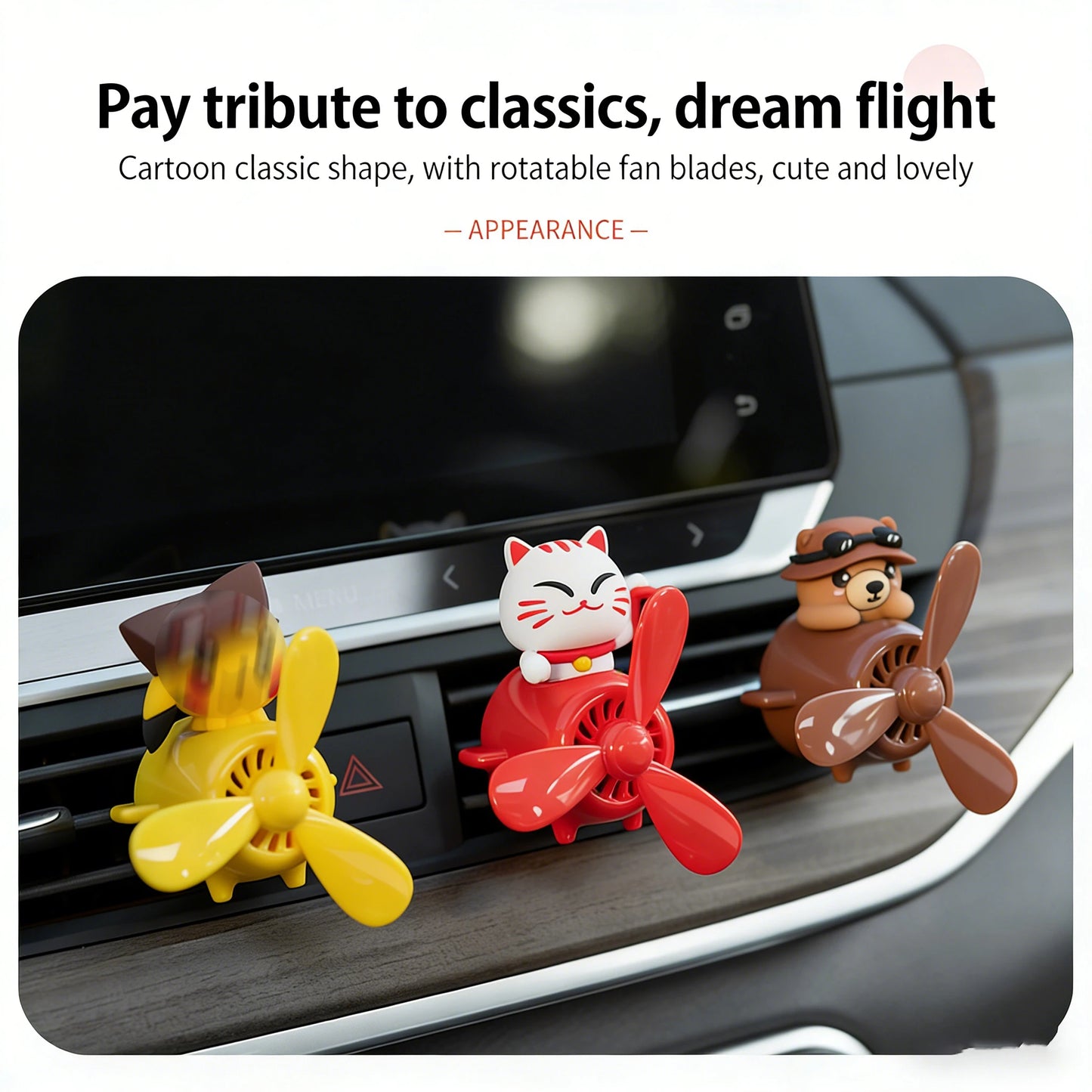 Car Vent Clip Air Freshener Long Lasting Fragrance Auto Odor Eliminator for Vehicle Interior