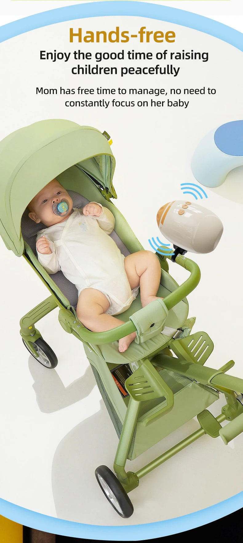 Portable Baby Stroller Rocker Accessories Automatic Infant Swing Sleep Soother with White Noise Baby Shaker Sleep Aid Device