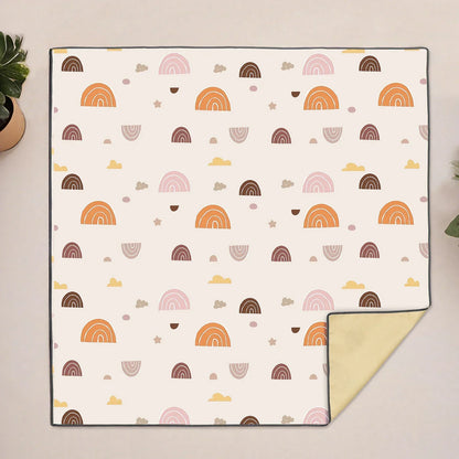 Baby Play Mat, Thicken Foam Cushioned & Waterproof Playpen Mat for Infants and Toddlers, Stylish and Just Wipe-Clean Playmat for Baby Play on Floor