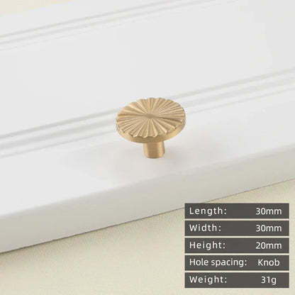Cabinet Handles Brushed Brass Kitchen Knobs European style minimalist solid brass cabinet DIY pull handle classical luxury drawer gold knob cabinet door long handle