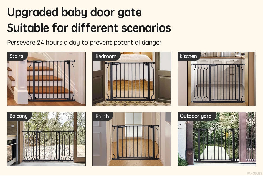 PANGDUBE Children's Safety Fence Baby Playpen Security Door for Pet Child Stair Barrier Baby Gate for Stairs Baby Safety Gate