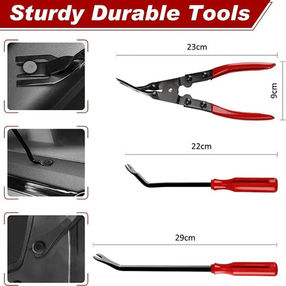 Car Interior Trim Removal Tool Kit, Auto Plastic Clips Puller Set for DIY Panel Disassembly