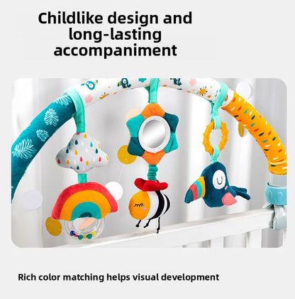 Infant Baby Stroller Arch Toy Play Bar Fun Newborns Sensory Activity Adjustable for Bouncers and Car Safe Seat Bed Hanging Toys
