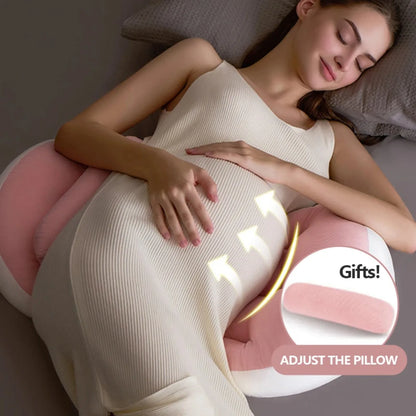 Ergonomic Pregnancy Pillow for Side Sleepers Pregnancy Support Cushion Waist Protection Relieve Abdominal Back Pressure