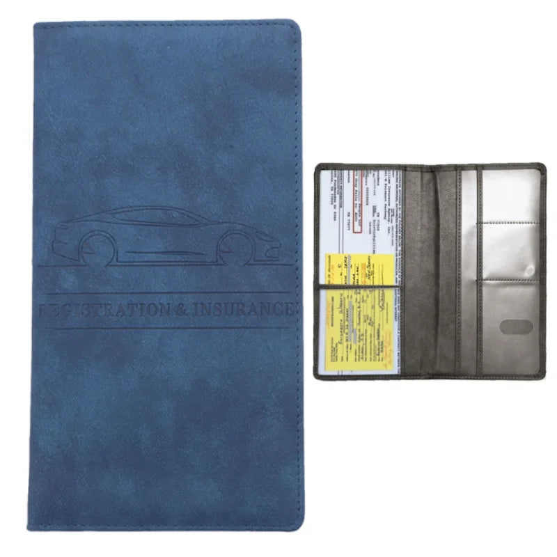 Men's Card Holder, Car Registration Vehicle License Insurance Card Holder Wallet