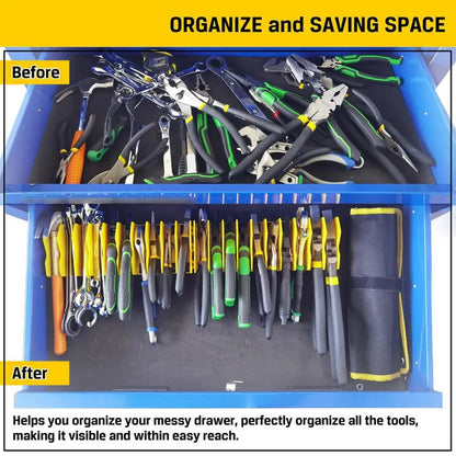 10PCS Modular Wrench Organizer Wrench Holder - Wrench Tool Organizers for Tool Drawer Storage, Wrench Storage Set with Metric & SAE Label, Wrench Rack Tool Gift for Professional Mechanics Men