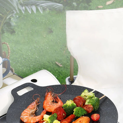 Roasting Round Pans Korean Aluminum Nonstick Grill Top Griddle Pan Bbq Fry Grill Outdoor Cast Iron Barbecue Griddles Grill Pans