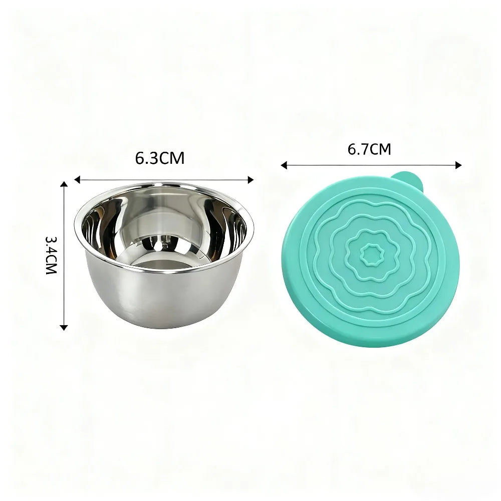 12pc 304 Stainless Steel Food Containers with Leakproof Lids - Dishwasher Safe Salad Dressing Cups for Meal Prep, Bento & Picnic