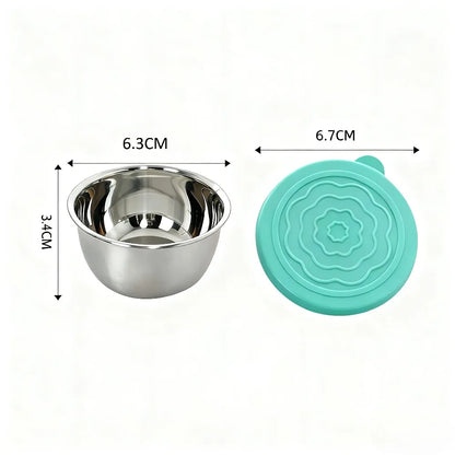12pc 304 Stainless Steel Food Containers with Leakproof Lids - Dishwasher Safe Salad Dressing Cups for Meal Prep, Bento & Picnic