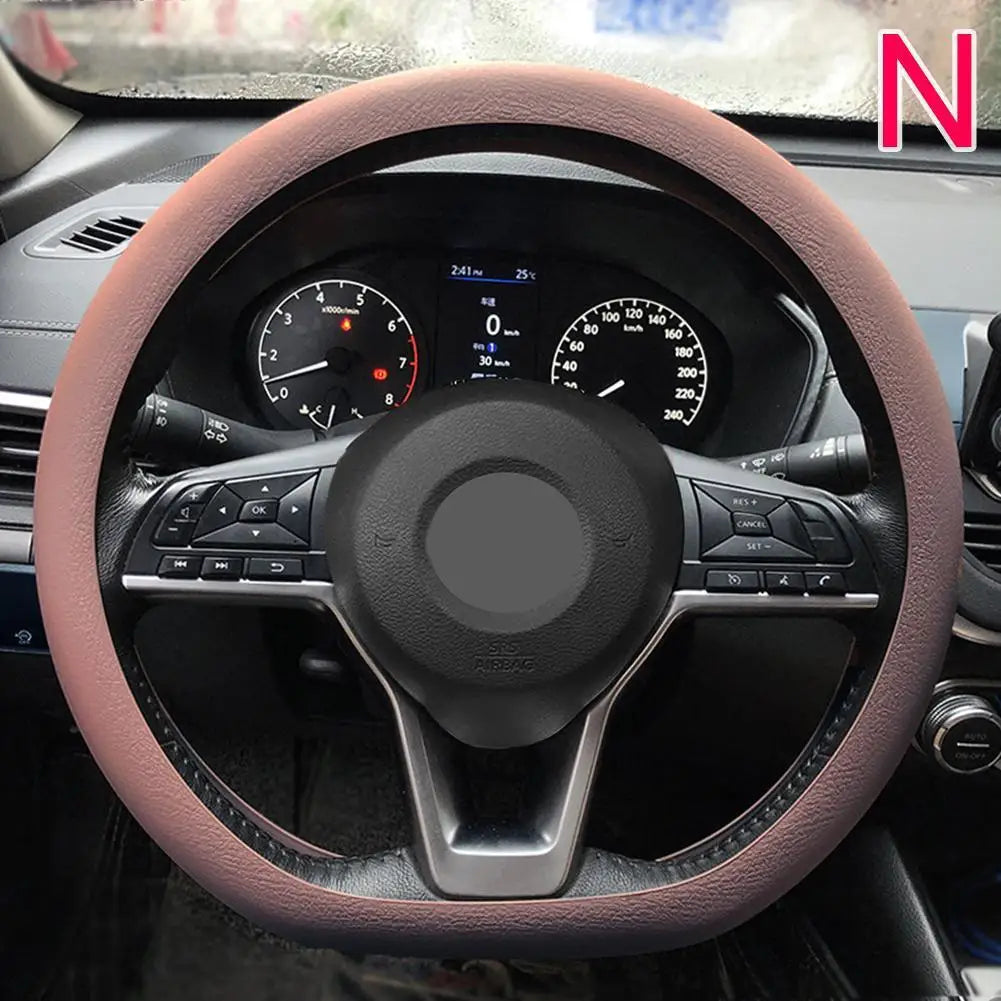 Anti-skid Silicone Auto Steering Wheel Cover With Elastic Stretch To Enhance Internal Design And Comfortable Grip Access