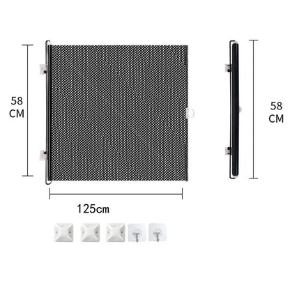 Durable Guard Retractable Fence Gate Barrier Folding Pet Safety Enclosure Universal Black Baby Safe Guard Door Home