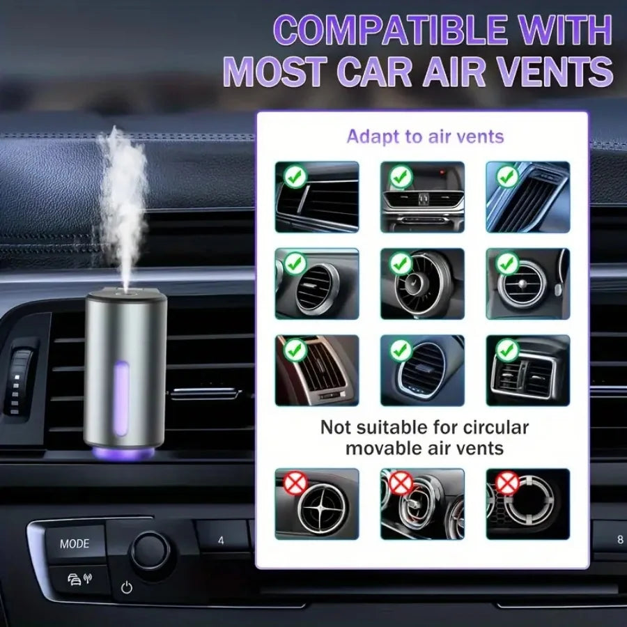 Car air freshener, three intensity adjustable, car aroma diffuser, portable freshener perfume fragrance