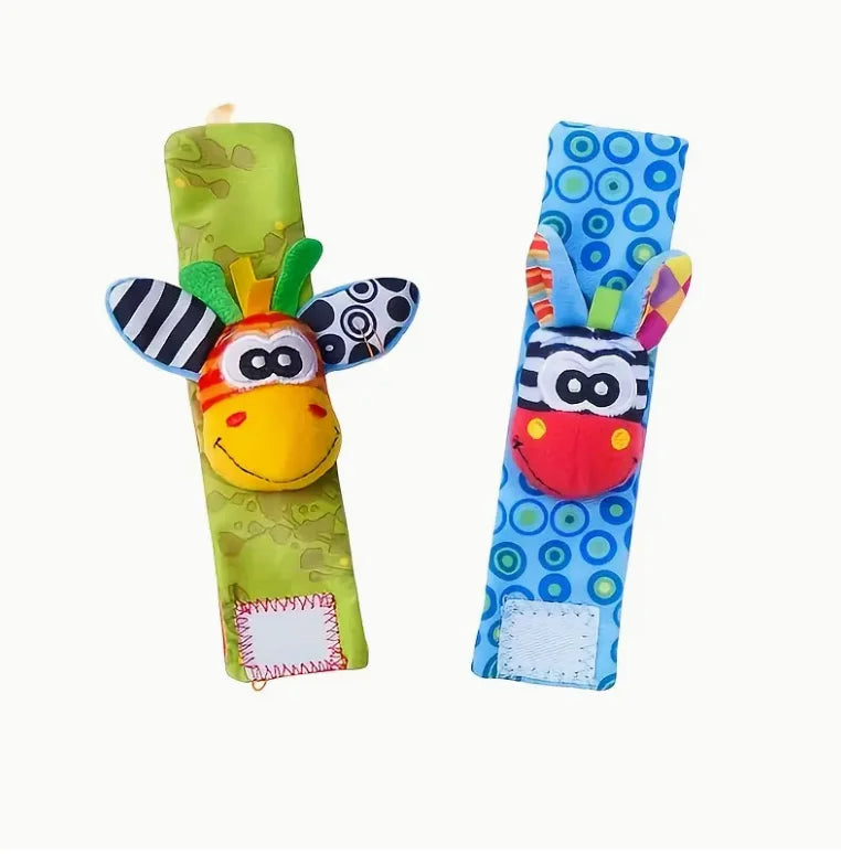 Baby Wrist Rattle Socks and Foot Finder Set, Perfect Baby Toys for 0-12 Months Newborn Boys and Girls As Shower Gifts
