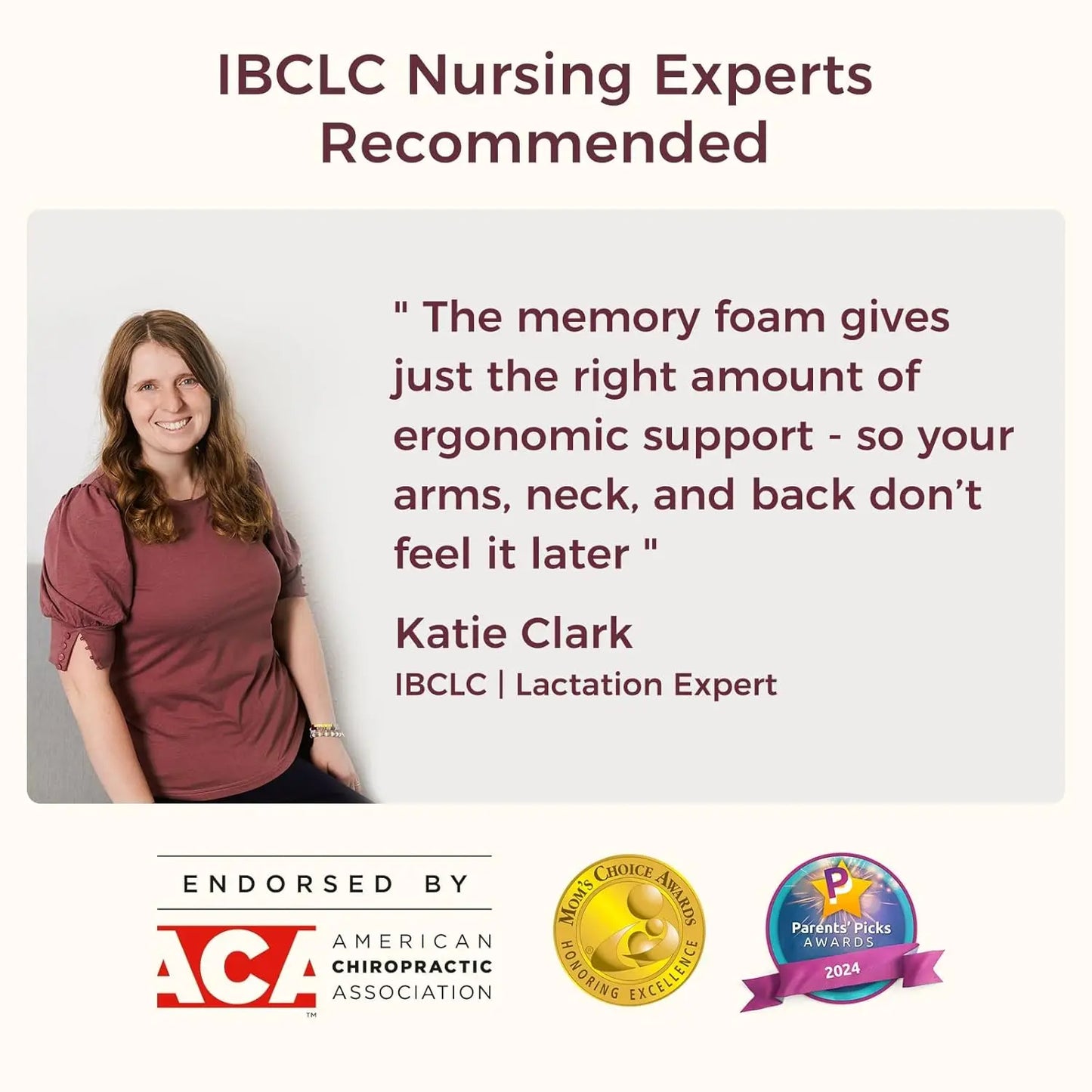 Nursing Pillow Enhanced Ergonomics Essential Breastfeeding Pillow Support For Mom & Baby W/ Convenient Side Pocket, Double Straps & slipcover