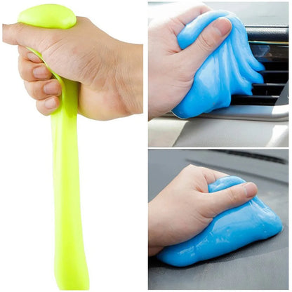 1pcs 70g Car Cleaning Pad Glue Car Cleaning Adhesive Multi Functional Dust Removal Soft Mud Reusable Cleaning Mud Random Color