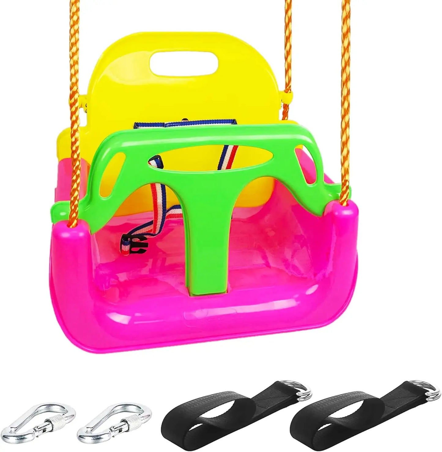 NEW 3-in-1 Toddler Swing Seat Baby Swing Seat with Adjustable Ropes Snap Hooks