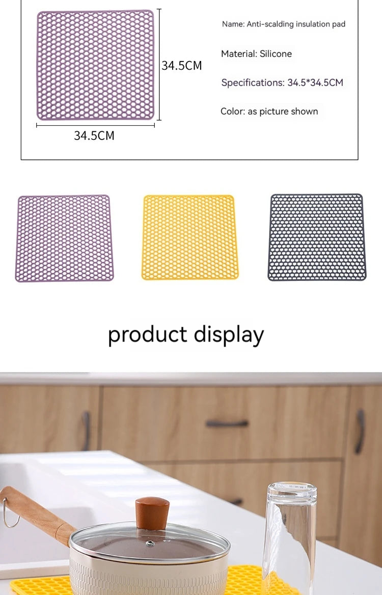 Silicone Sink Protector, Heat Resistant Non-slip Dishwasher Suitable, Large Mat for Bottom of Farmhouse Kitchen Stainless Steel Sink