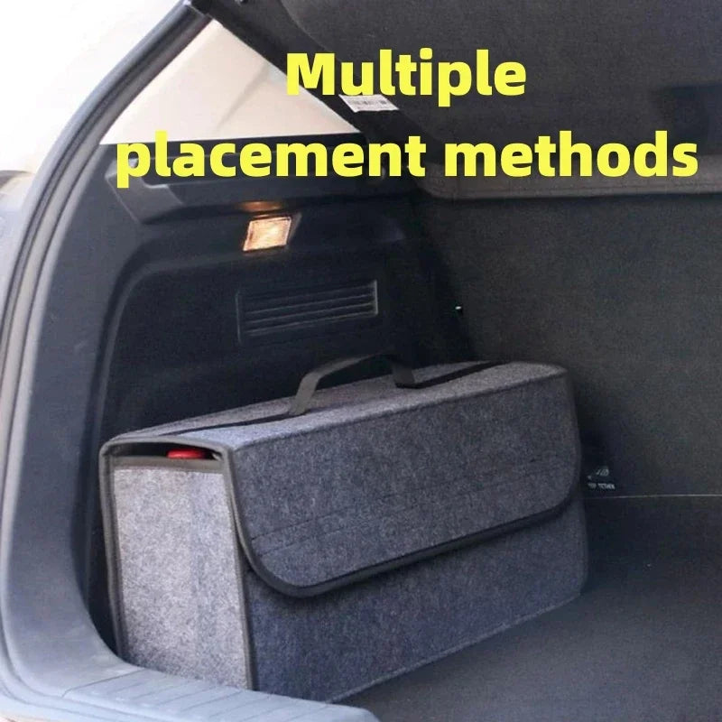Large Car Trunk Organizer Soft Felt Storage Box Boot Storage Bag Auto Storage Tool Accessories