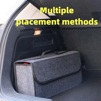 Large Car Trunk Organizer Soft Felt Storage Box Boot Storage Bag Auto Storage Tool Accessories