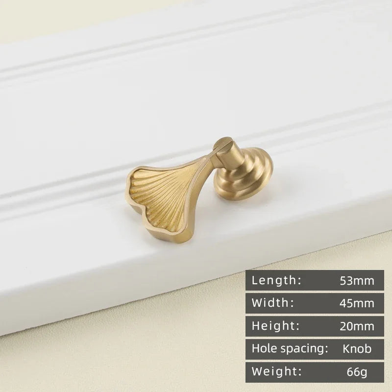 Cabinet Handles Brushed Brass Kitchen Knobs European style minimalist solid brass cabinet DIY pull handle classical luxury drawer gold knob cabinet door long handle