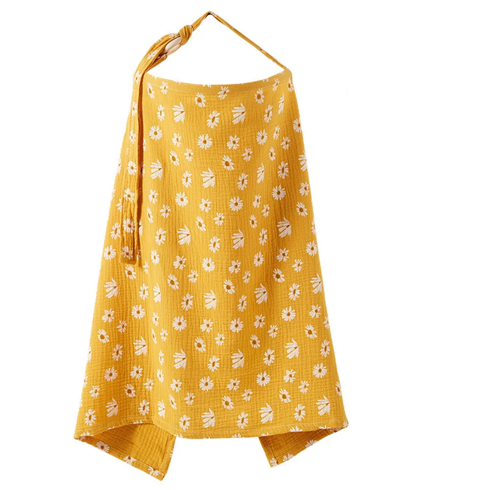 2025 Muslin Nursing Covers for Breastfeeding, Privacy Breast Feeding Cover with Arch Neckline for Mom and Baby Nursing Apron